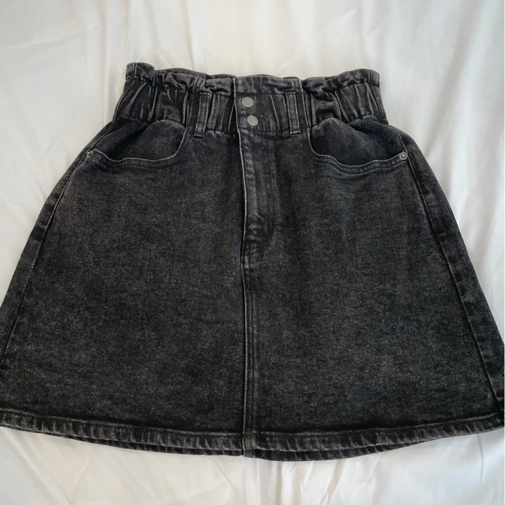 Black Denim Skirt